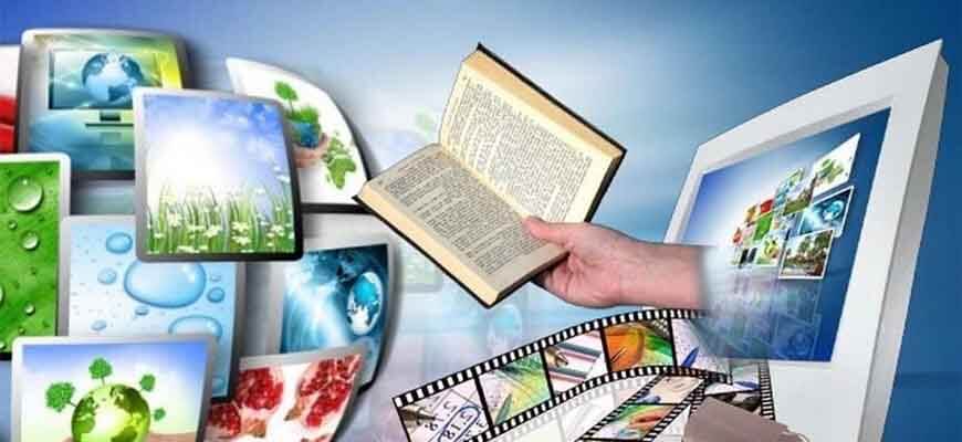 Рука человека с книгой, монитор компьютера, информационные файлы informacionnyj-produkt ruka-cheloveka-s-knigoj-monitor-kompyutera-informacionnye-fajly